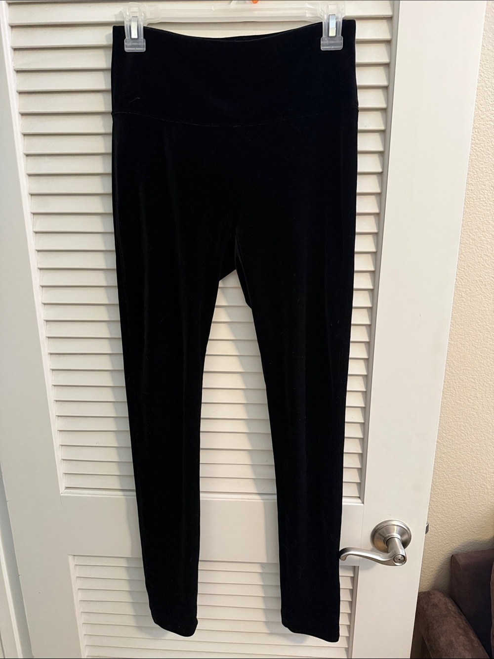 White House Black Market Black Velvet Leggings